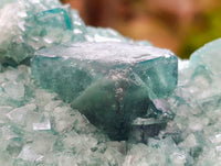Natural Green Fluorite Cluster Specimens x 2 From Mandrosonoro, Madagascar