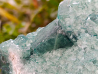 Natural Green Fluorite Cluster Specimens x 2 From Mandrosonoro, Madagascar