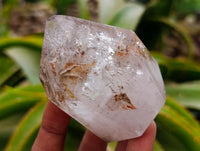 Polished Smokey Window Quartz Crystals x 6 From Madagascar