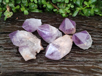 Polished Jacaranda Amethyst Crystals x 6 From Mumbwa, Zambia