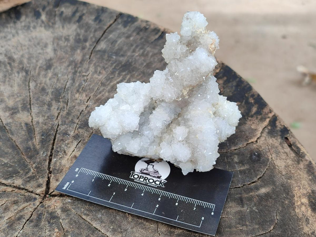 Natural Drusy Snow Finger Quartz Coated Clusters x 6 From Albert's Mountain, Lesotho