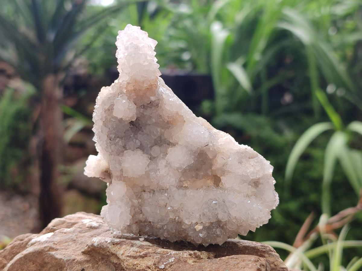 Natural Drusy Snow Finger Quartz Coated Clusters x 6 From Albert's Mountain, Lesotho