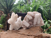 Natural Drusy Snow Finger Quartz Coated Clusters x 6 From Albert's Mountain, Lesotho