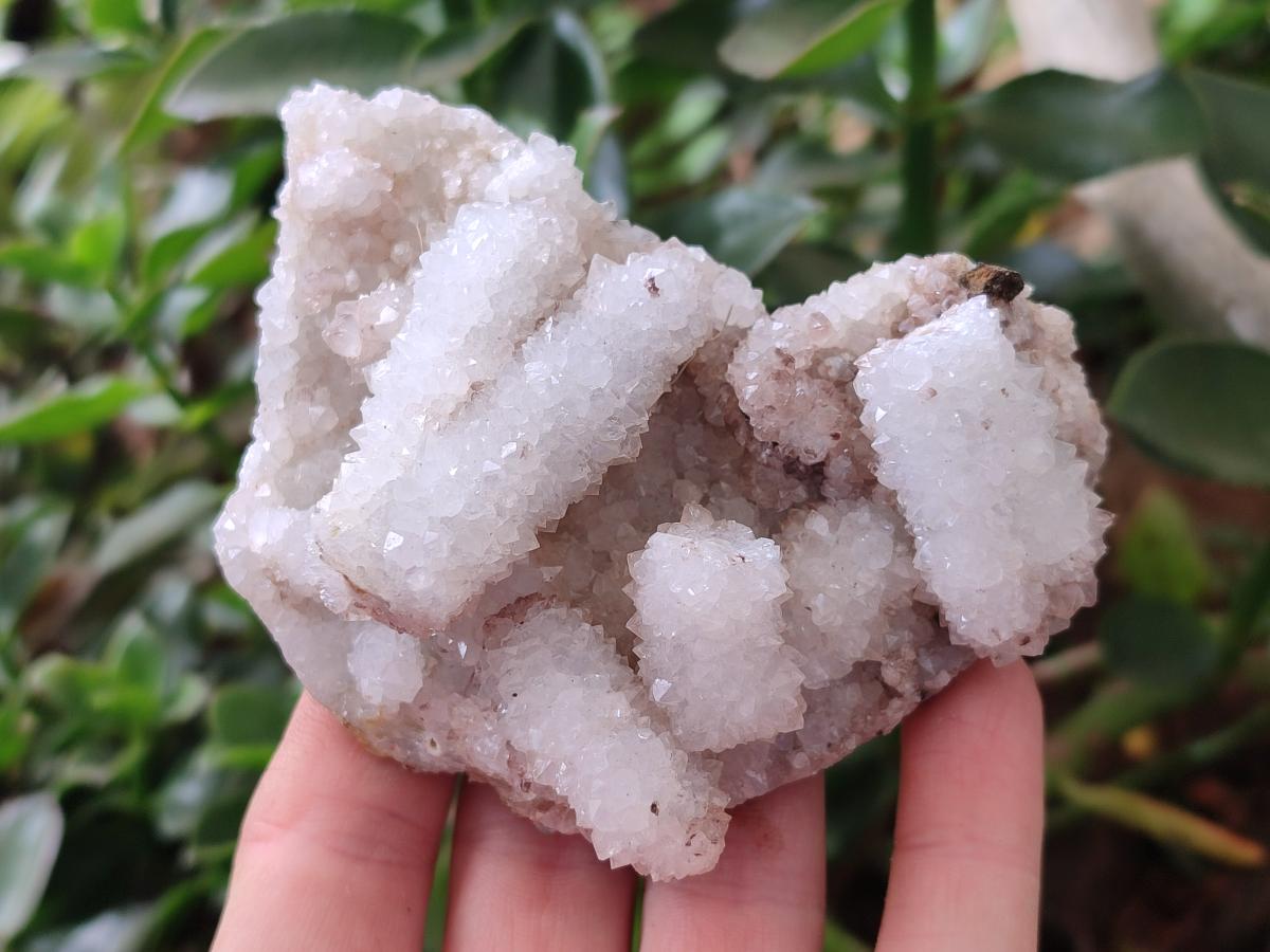 Natural Drusy Snow Finger Quartz Coated Clusters x 6 From Albert's Mountain, Lesotho