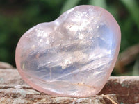Polished Rose Quartz Mini Hearts x 35 From Madagascar