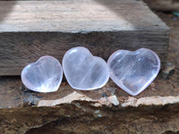 Polished Rose Quartz Mini Hearts x 35 From Madagascar