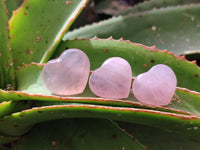 Polished Rose Quartz Mini Hearts x 35 From Madagascar