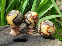 Polished Septerye Spheres x 6 From Mahajanga, Madagascar