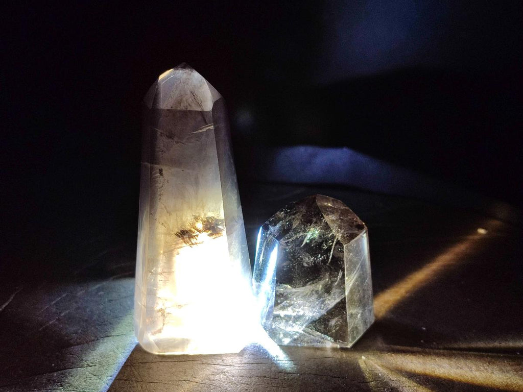 Polished Mix of Smokey Quartz Crystals x 6 From Madagascar