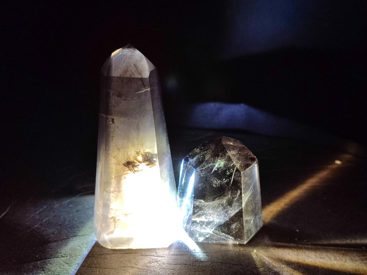 Polished Mix of Smokey Quartz Crystals x 6 From Madagascar