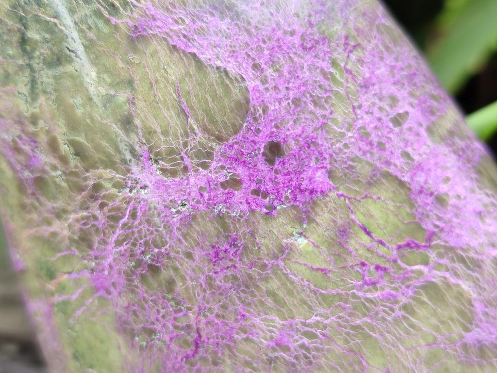 Polished Stichtite Standing Free Forms x 2 From Barberton, South Africa