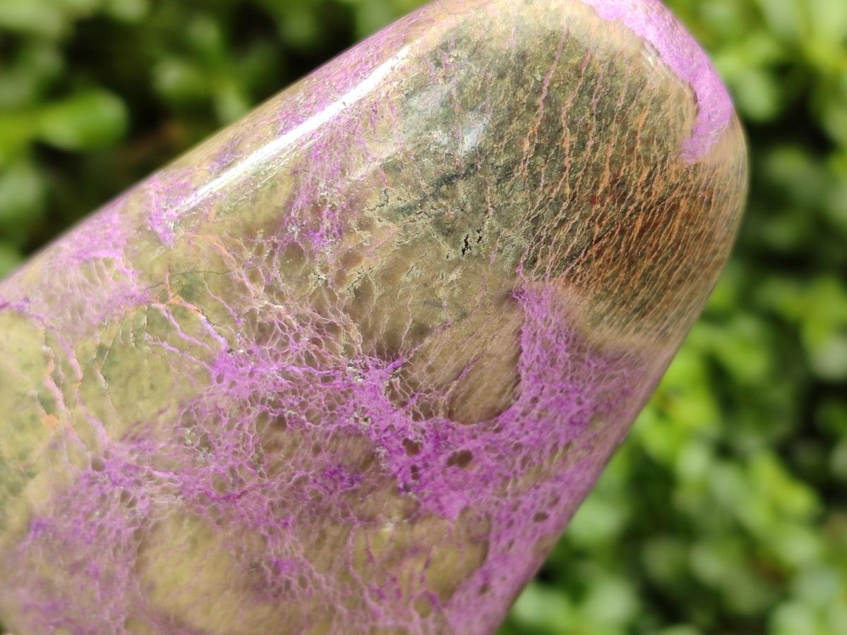 Polished Stichtite Standing Free Forms x 2 From Barberton, South Africa