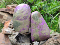 Polished Stichtite Standing Free Forms x 2 From Barberton, South Africa