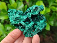 Natural Silky Malachite Specimens x 6 From Kasompe, Congo