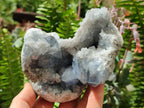 Polished Blue Celestite Geodes x 3 From Sakoany, Madagascar