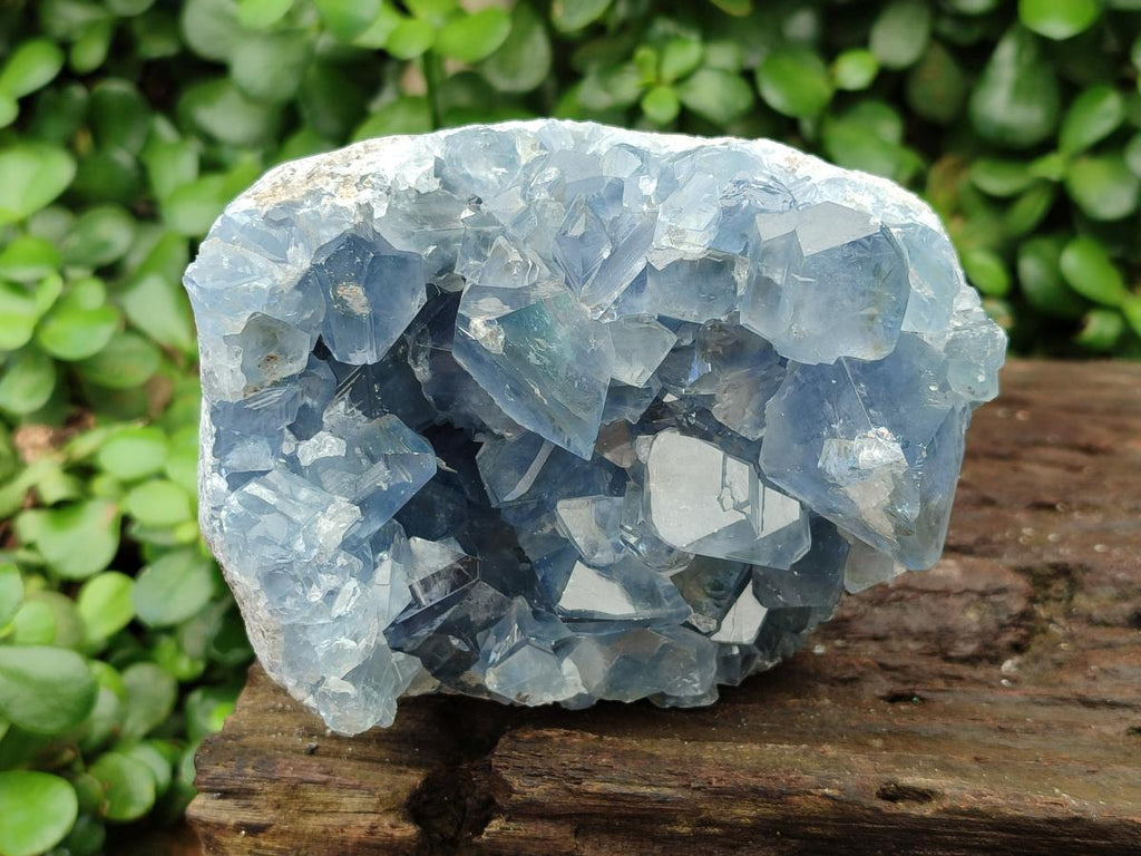 Polished Blue Celestite Geodes x 3 From Sakoany, Madagascar