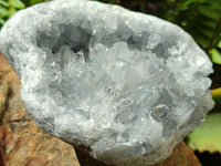 Polished Blue Celestite Geodes x 3 From Sakoany, Madagascar