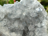 Polished Blue Celestite Geodes x 3 From Sakoany, Madagascar