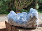 Polished Blue Celestite Geodes x 3 From Sakoany, Madagascar