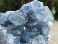 Polished Blue Celestite Geodes x 3 From Sakoany, Madagascar