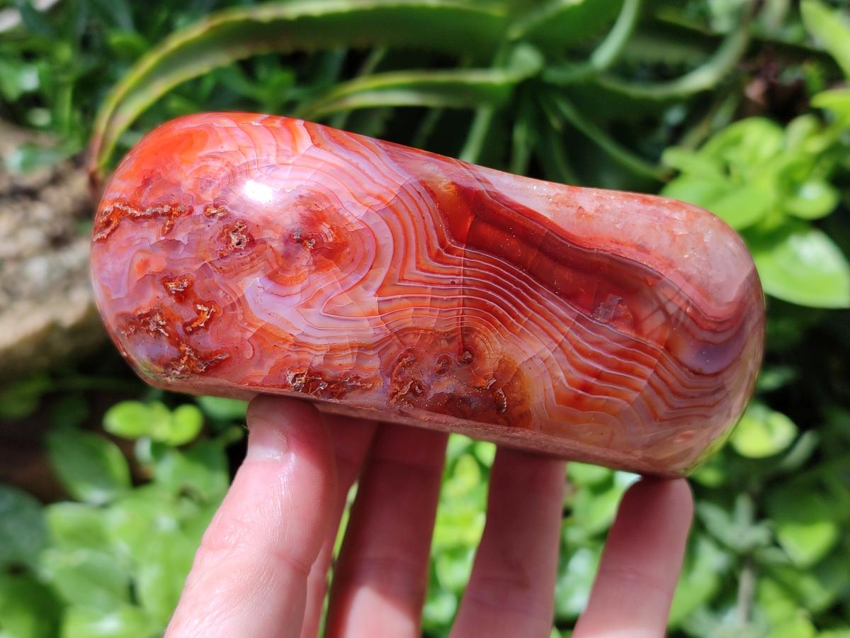 Polished Large Carnelian Agate Gemstone Bowls x 2 From Madagascar