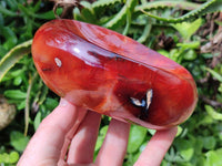 Polished Large Carnelian Agate Gemstone Bowls x 2 From Madagascar