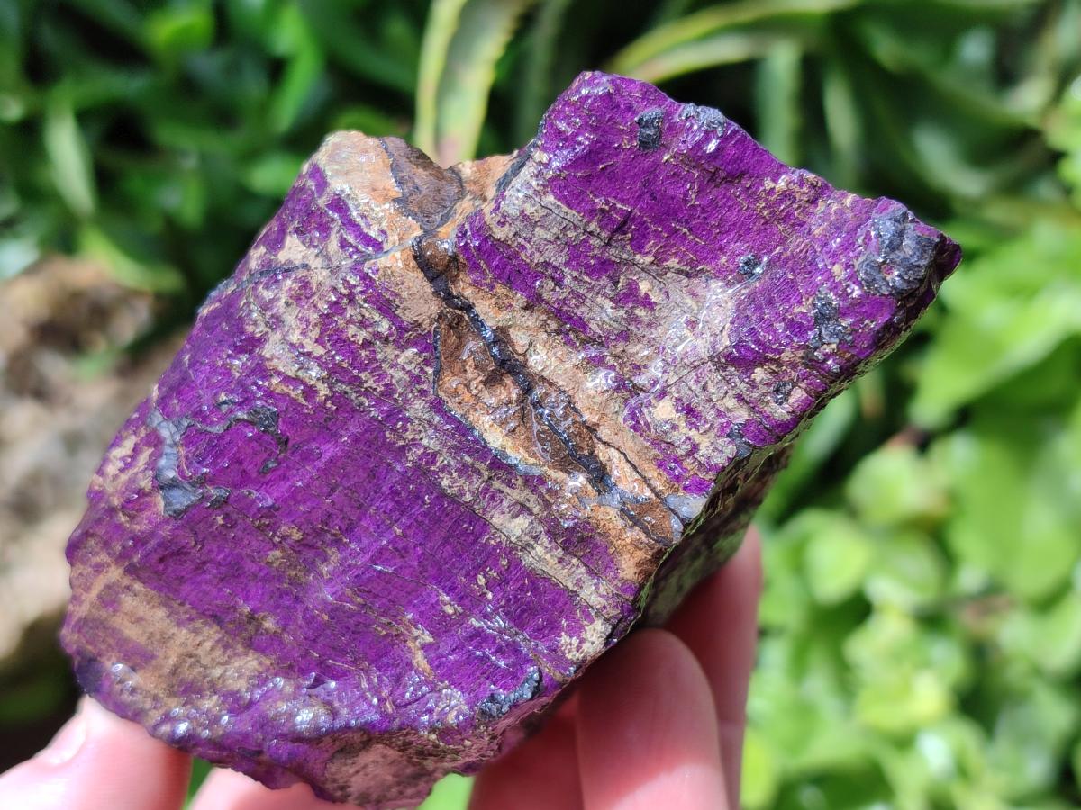 Natural Metallic Cobbed Purpurite Specimens x 6 From Erongo, Namibia