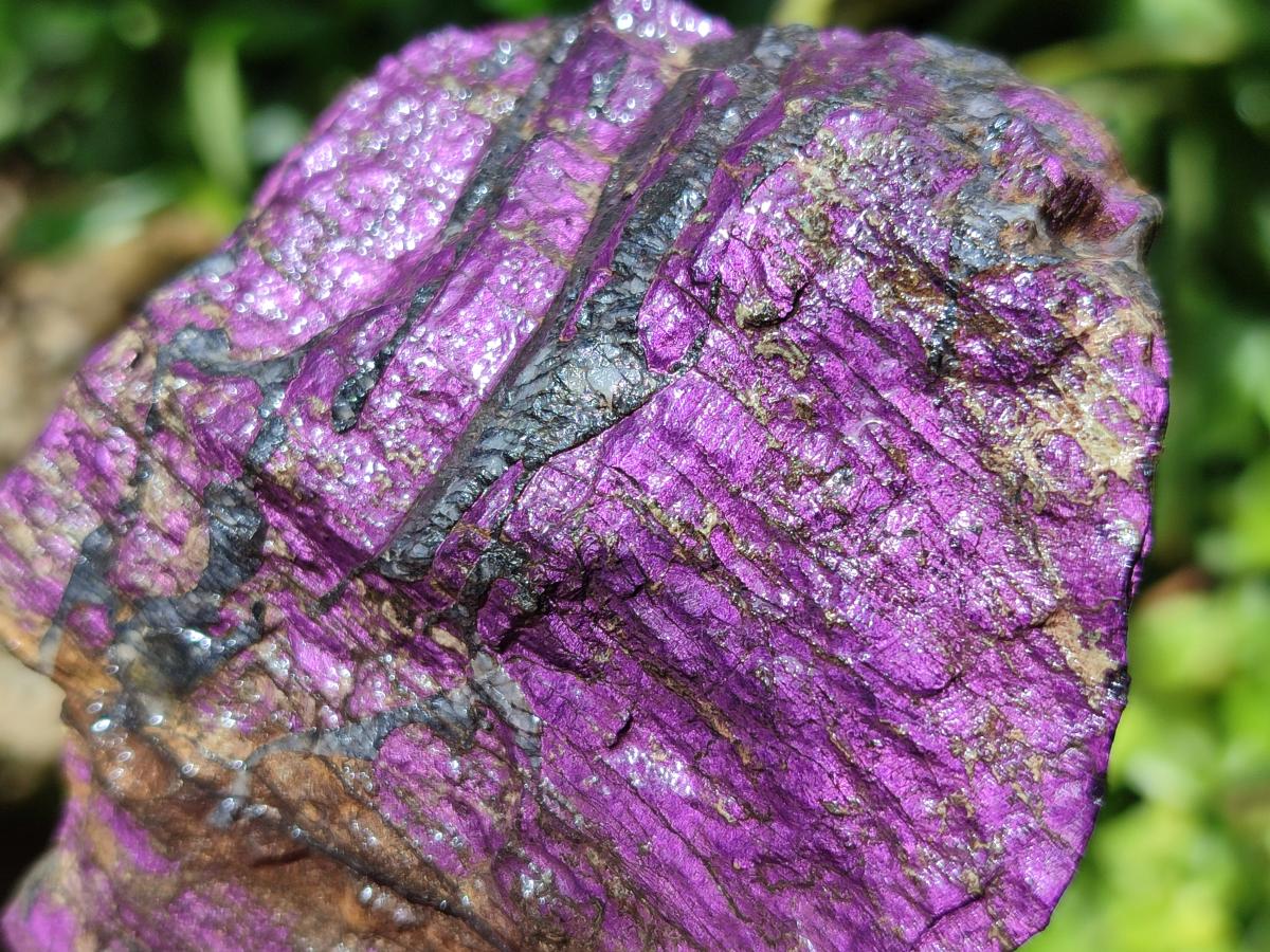 Natural Metallic Cobbed Purpurite Specimens x 6 From Erongo, Namibia