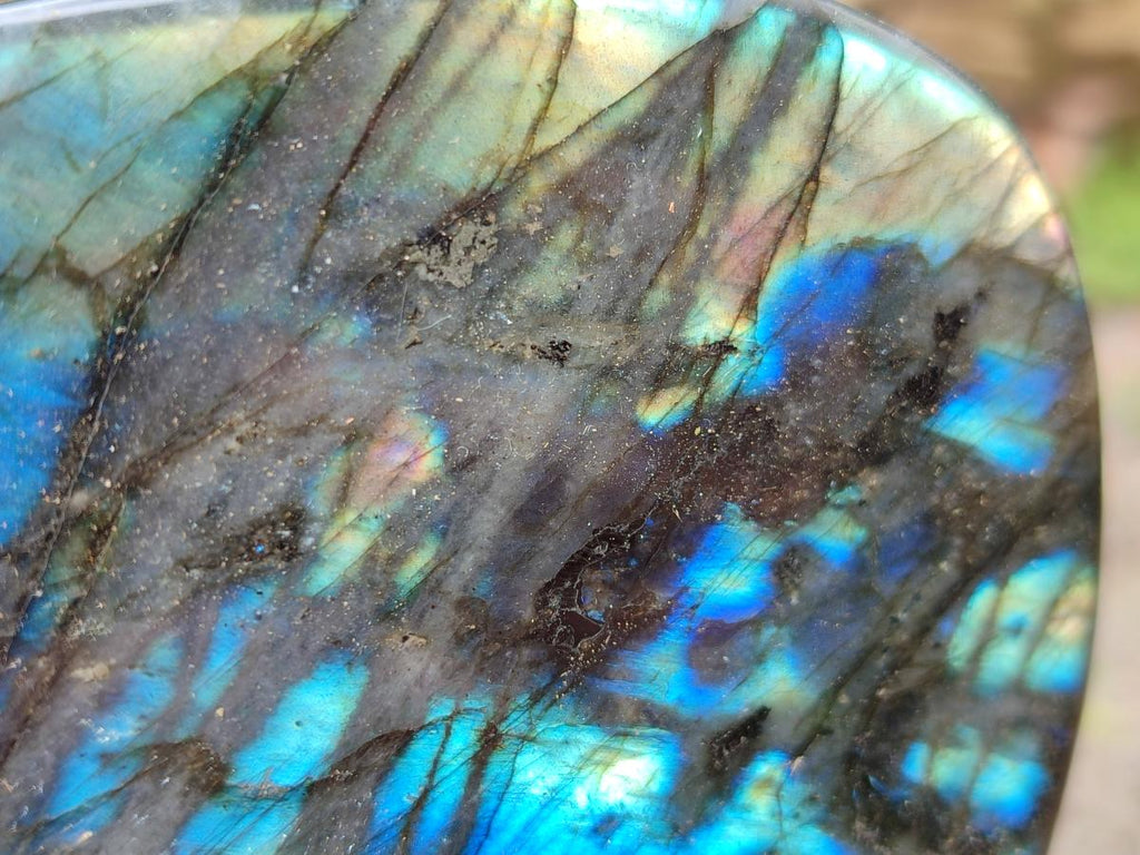 Polished Labradorite Standing Free Forms x 2 From Tulear, Madagascar
