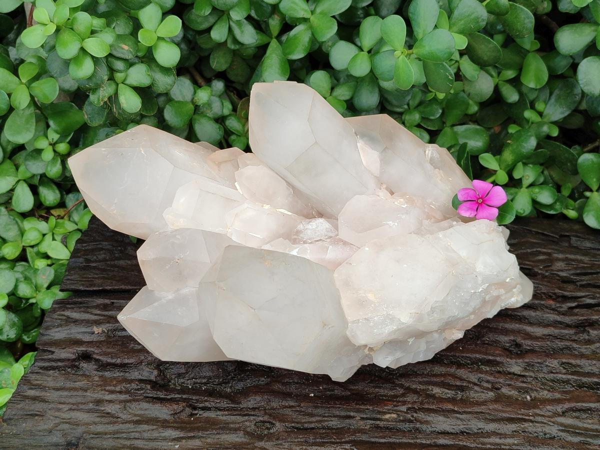Natural XL Clear Cascading Quartz Crystal Cluster x 1 From Madagascar