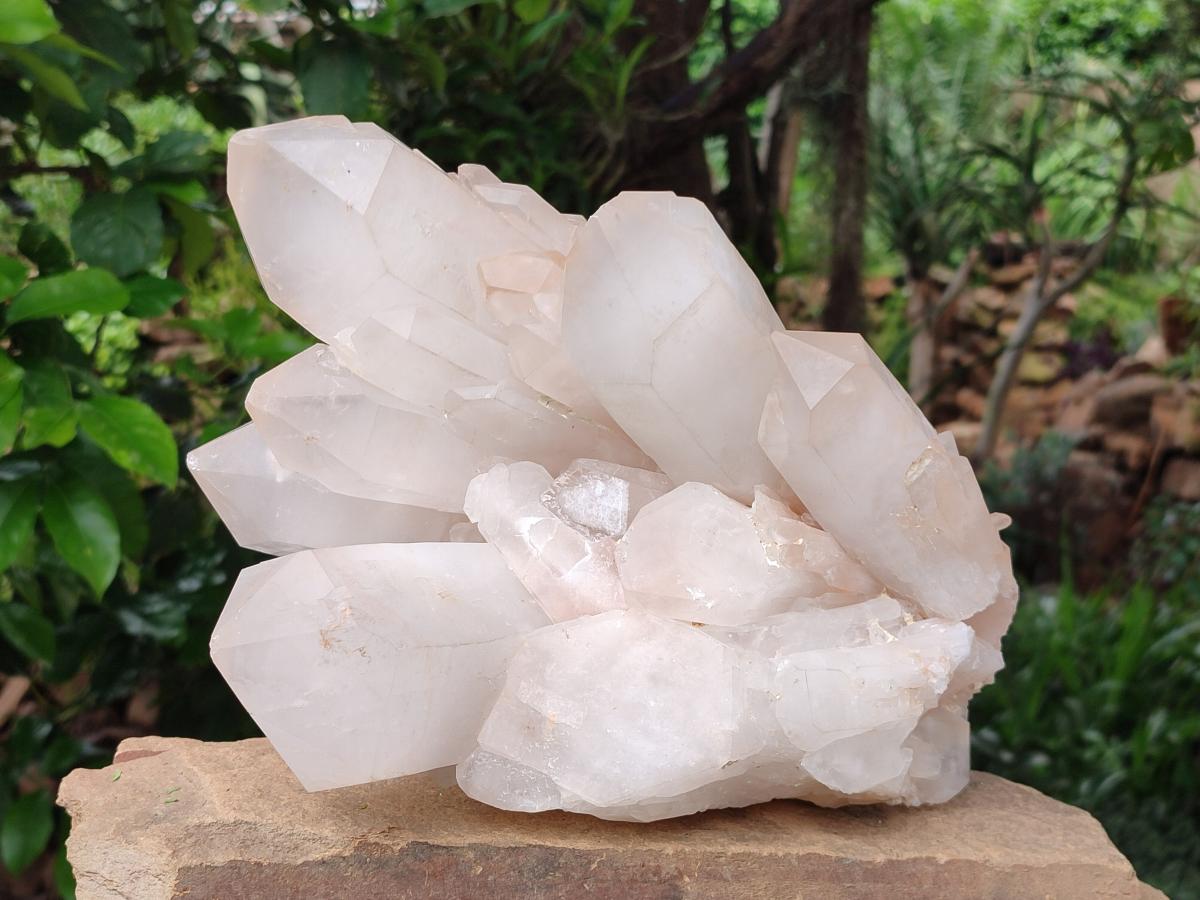 Natural XL Clear Cascading Quartz Crystal Cluster x 1 From Madagascar