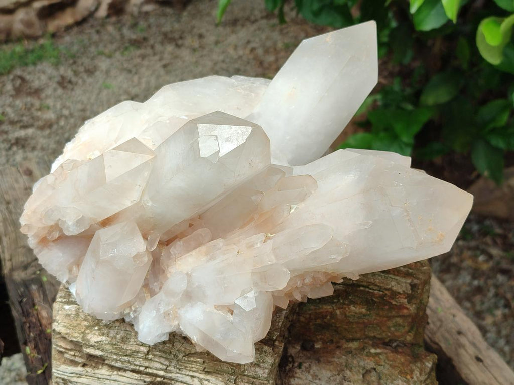 Natural XL Clear Cascading Quartz Crystal Cluster x 1 From Madagascar