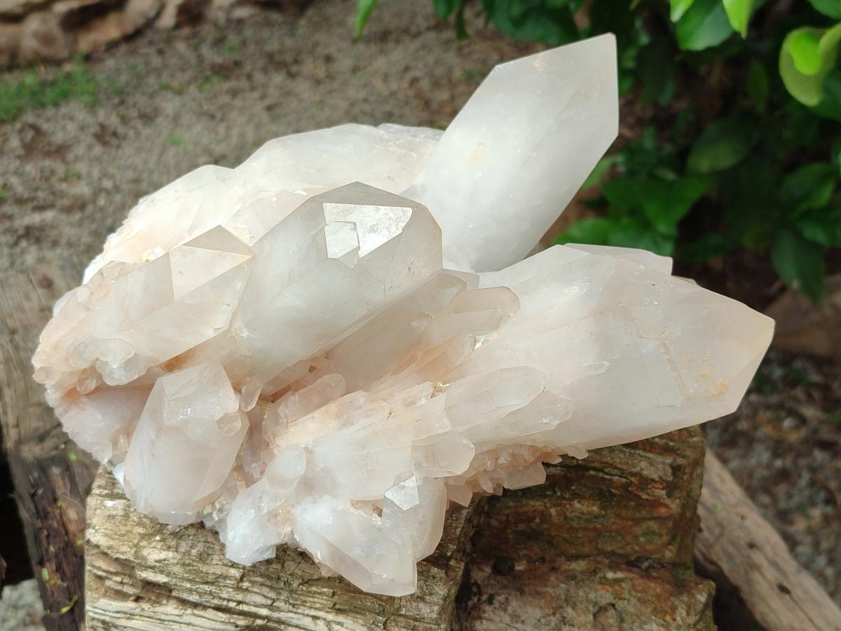 Natural XL Clear Cascading Quartz Crystal Cluster x 1 From Madagascar