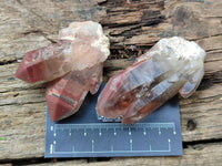 Natural Red Hematoid Quartz Crystals and Clusters x 12 From Karoi, Zimbabwe