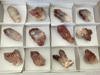 Natural Red Hematoid Quartz Crystals and Clusters x 12 From Karoi, Zimbabwe