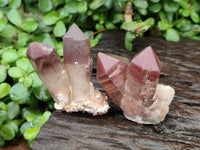 Natural Red Hematoid Quartz Crystals and Clusters x 12 From Karoi, Zimbabwe