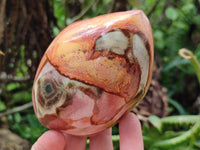 Polished On One Side Polychrome Jasper Nodules x 4 From NW Coast, Madagascar