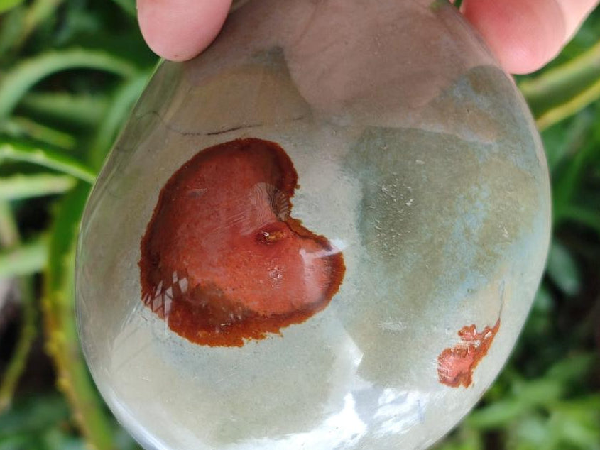Polished On One Side Polychrome Jasper Nodules x 4 From NW Coast, Madagascar