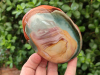 Polished On One Side Polychrome Jasper Nodules x 4 From NW Coast, Madagascar