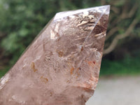 Polished Smokey Window Quartz Crystals x 3 From Madagascar