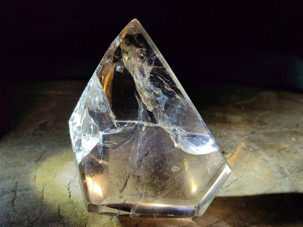 Polished Smokey Window Quartz Crystals x 3 From Madagascar