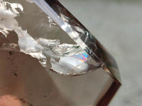 Polished Smokey Window Quartz Crystals x 3 From Madagascar