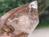 Polished Smokey Window Quartz Crystals x 3 From Madagascar