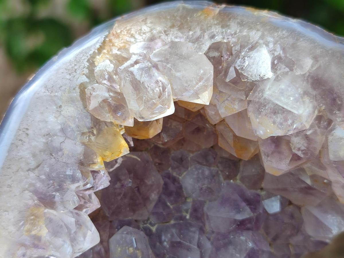 Polished Amethyst Agate Geodes x 3 From Maintirano, Madagascar