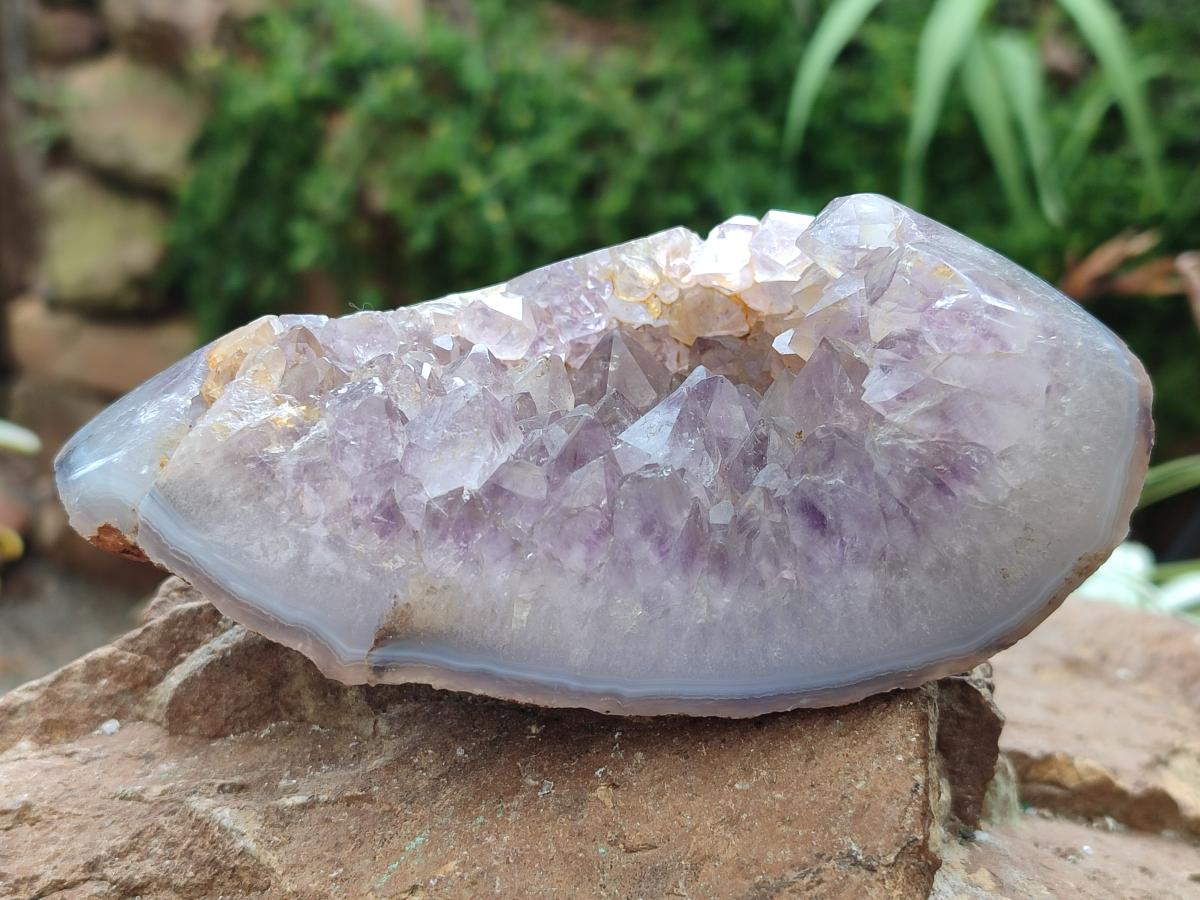 Polished Amethyst Agate Geodes x 3 From Maintirano, Madagascar