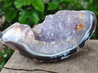 Polished Amethyst Agate Geodes x 3 From Maintirano, Madagascar