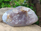 Polished Amethyst Agate Geodes x 3 From Maintirano, Madagascar