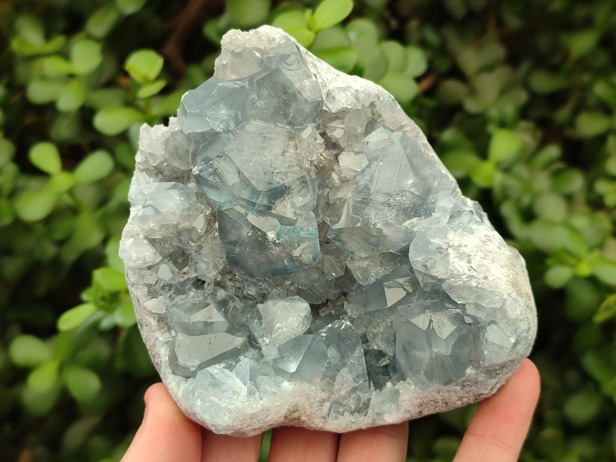 Natural Blue Celestite Geode Specimens x 3 From Sakoany, Madagascar