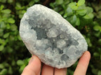 Natural Blue Celestite Geode Specimens x 3 From Sakoany, Madagascar - Toprock Gemstones and Minerals 
