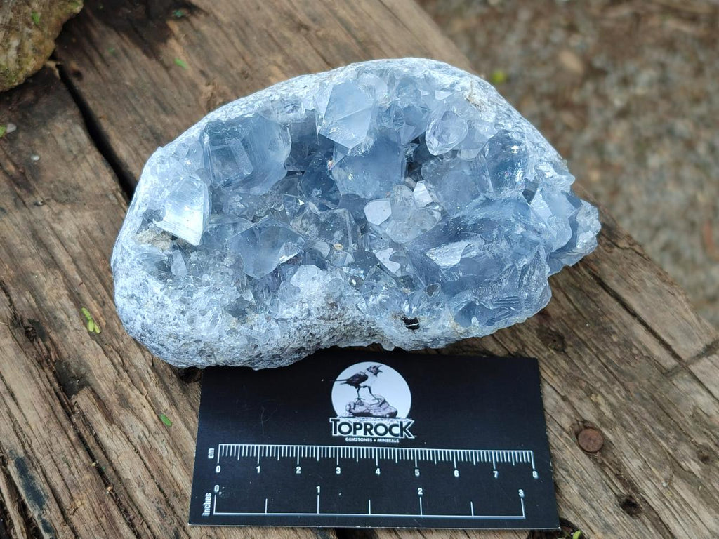 Natural Blue Celestite Geode Specimens x 3 From Sakoany, Madagascar - Toprock Gemstones and Minerals 
